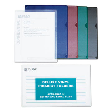 C-Line® Deluxe Vinyl Project Folders, Legal Size, Clear, 50-box freeshipping - TVN Wholesale